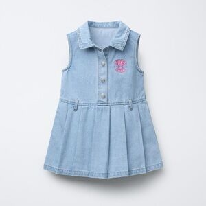Zara Light Blue Denim Kids Disney Dress